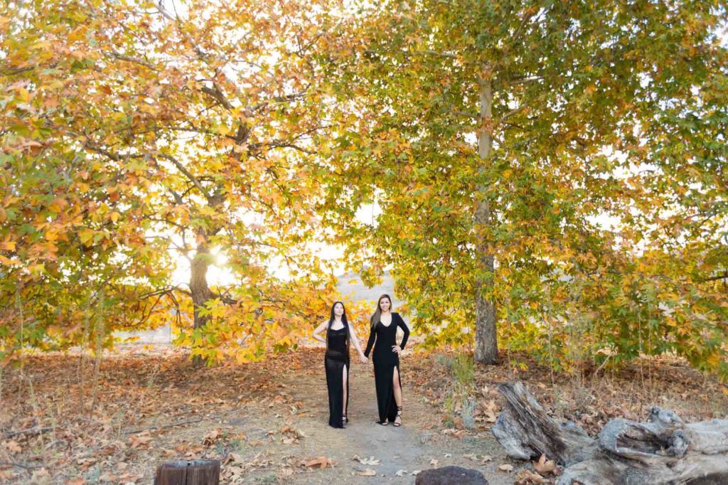California engagement session surrounded by sparkling trees | Jordan Kubat Photography | Featured on Equally Wed, the leading LGBTQ+ wedding magazine 