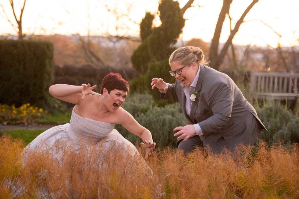 Intimate and enchanting wedding at a Pittsburgh flower garden | Erica Dietz Photography | Featured on Equally Wed, the leading LGBTQ+ wedding magazine