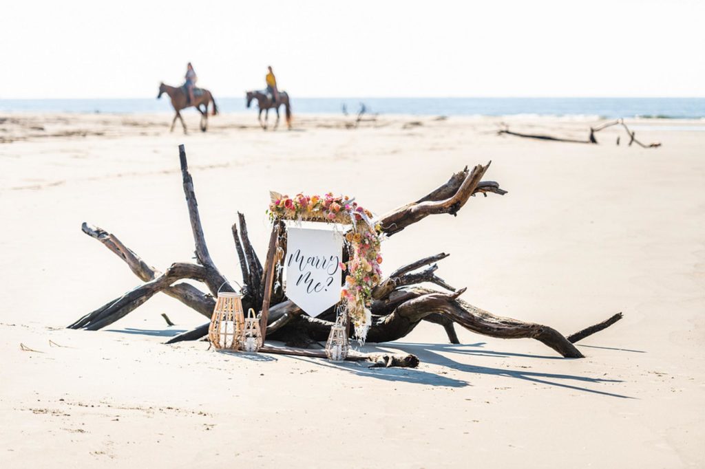 Seaside South Carolina proposal on horseback | StanWeddings.com | Featured on Equally Wed, the leading LGBTQ+ wedding magazine