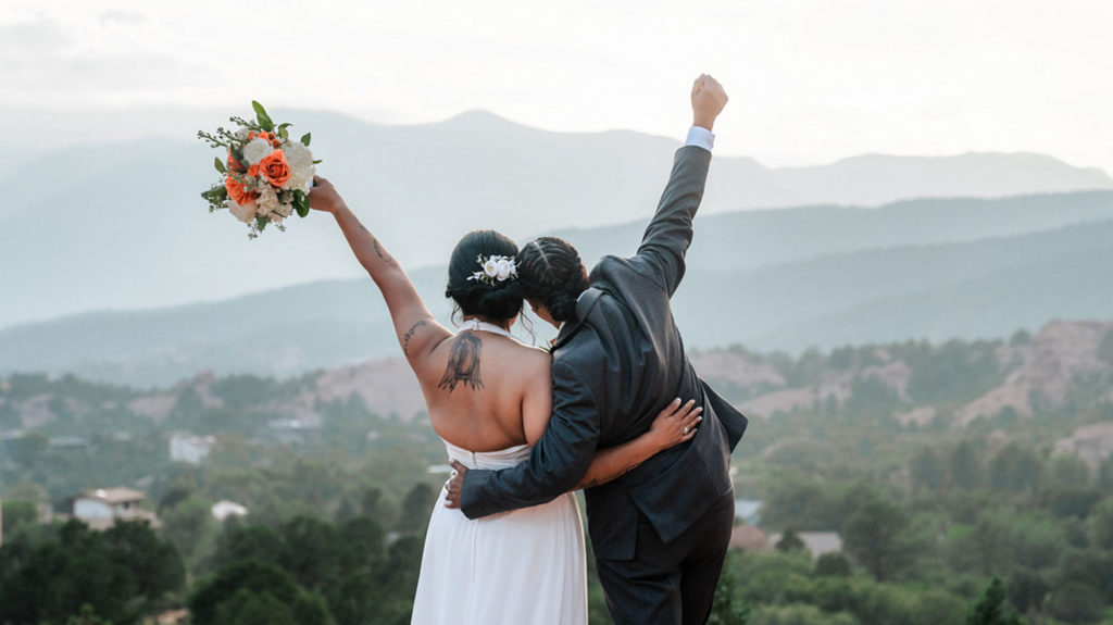 Stunning and joyful elopement at Colorado's Garden of the Gods | Adventure Amore | Featured on Equally Wed, the leading LGBTQ+ wedding magazine