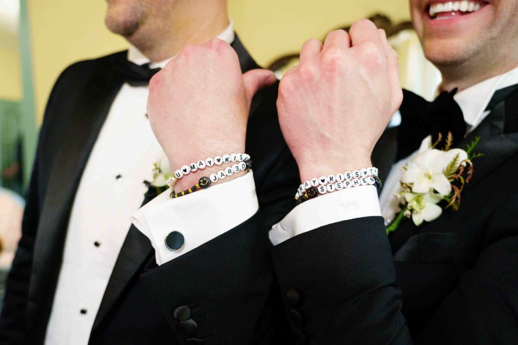 custom beaded bracelets with grooms names