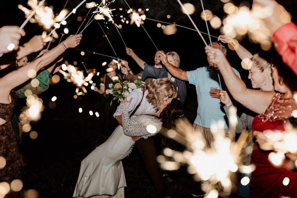 Outdoor Tennessee wedding filled with twinkle lights | Joshua Corey Photo | Featured on Equally Wed, the leading LGBTQ+ wedding magazine
