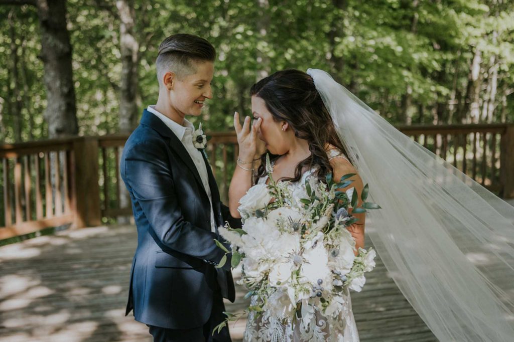 Outdoor wedding with a view in the Smoky Mountains of Tennessee | Katy Sergent Photography | Featured on Equally Wed, the leading LGBTQ+ wedding magazine