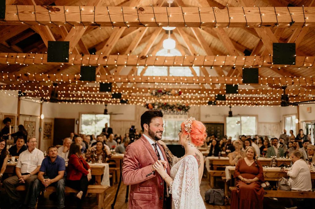 first dance, twinkly lights, summer camp