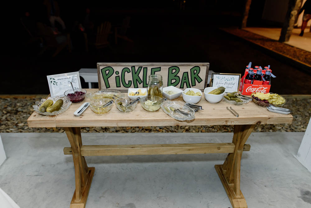 pickle bar at wedding