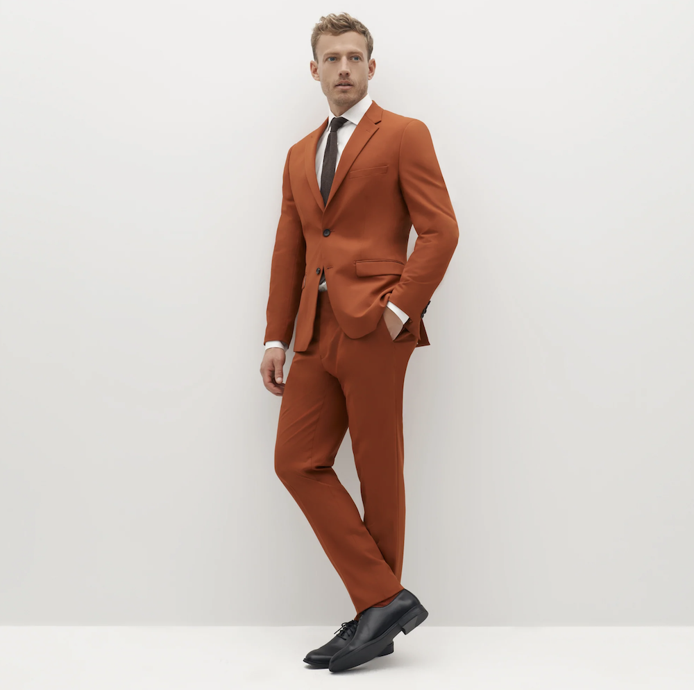 men's burnt orange wedding suit