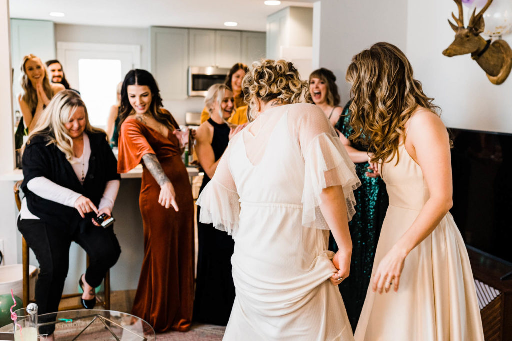 From Tinder to a rainbow wedding with a private vow reading and