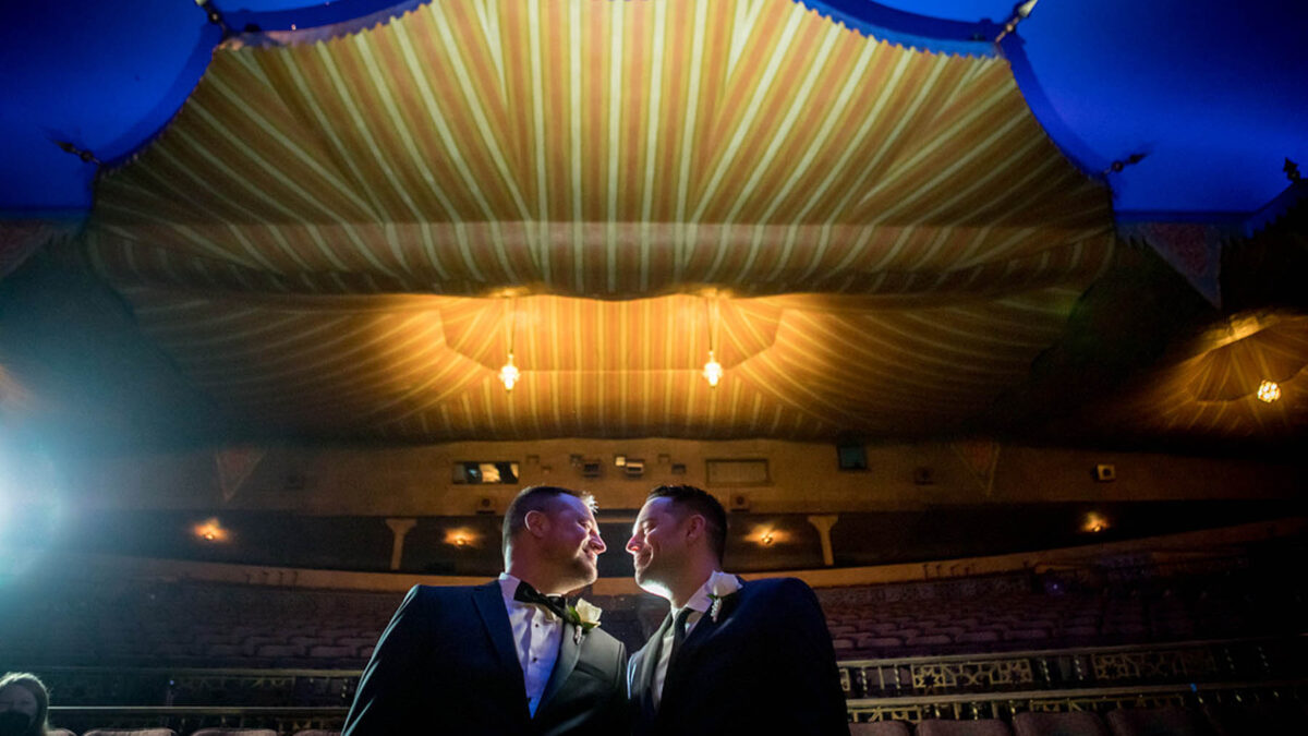 A Gatsby-inspired vow renewal at the Fox Theatre in Atlanta, Georgia