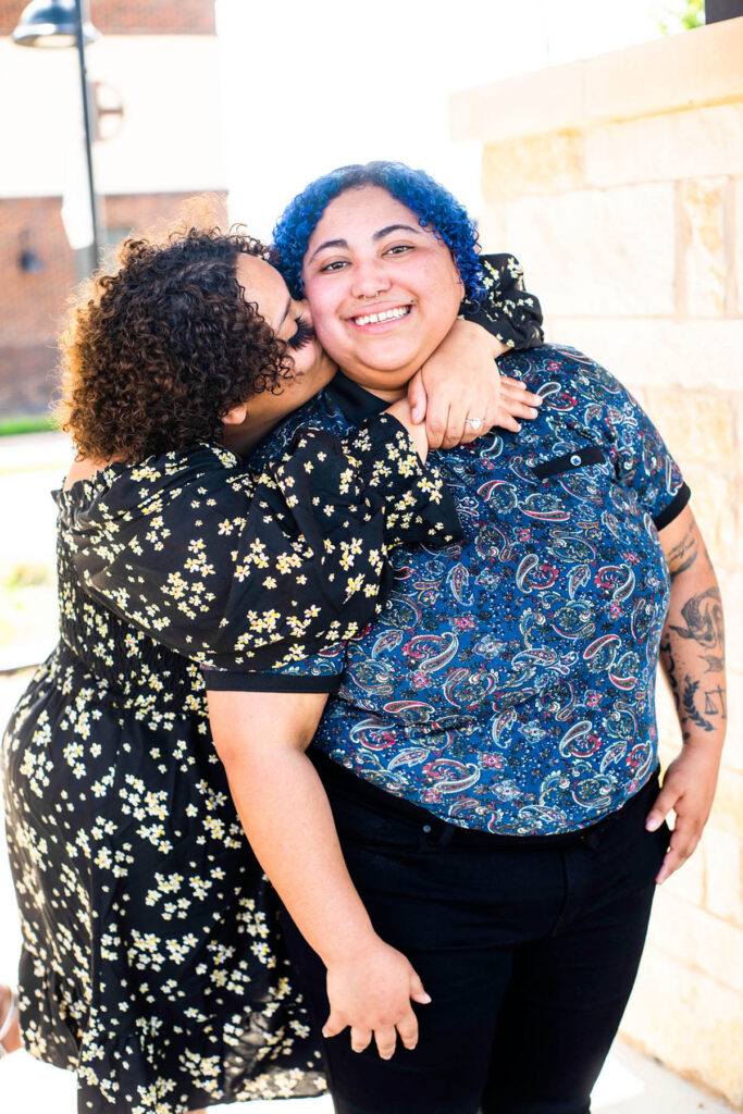 A casual and candid outdoor engagement photoshoot for Texas college ...