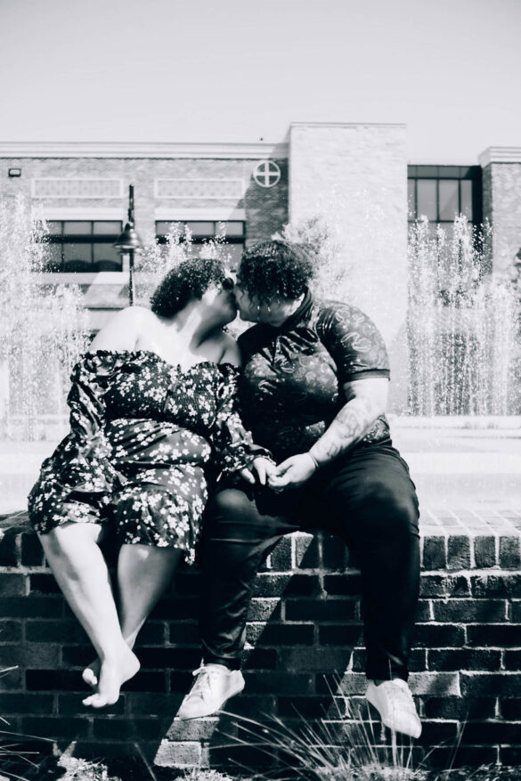 A casual and candid outdoor engagement photoshoot for Texas college ...