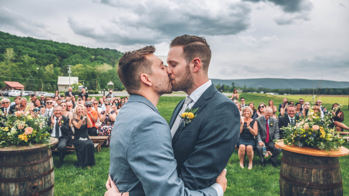 From an OkCupid match to an Appalachian mountain wedding with a restored barn, bonfire and native wildflowers