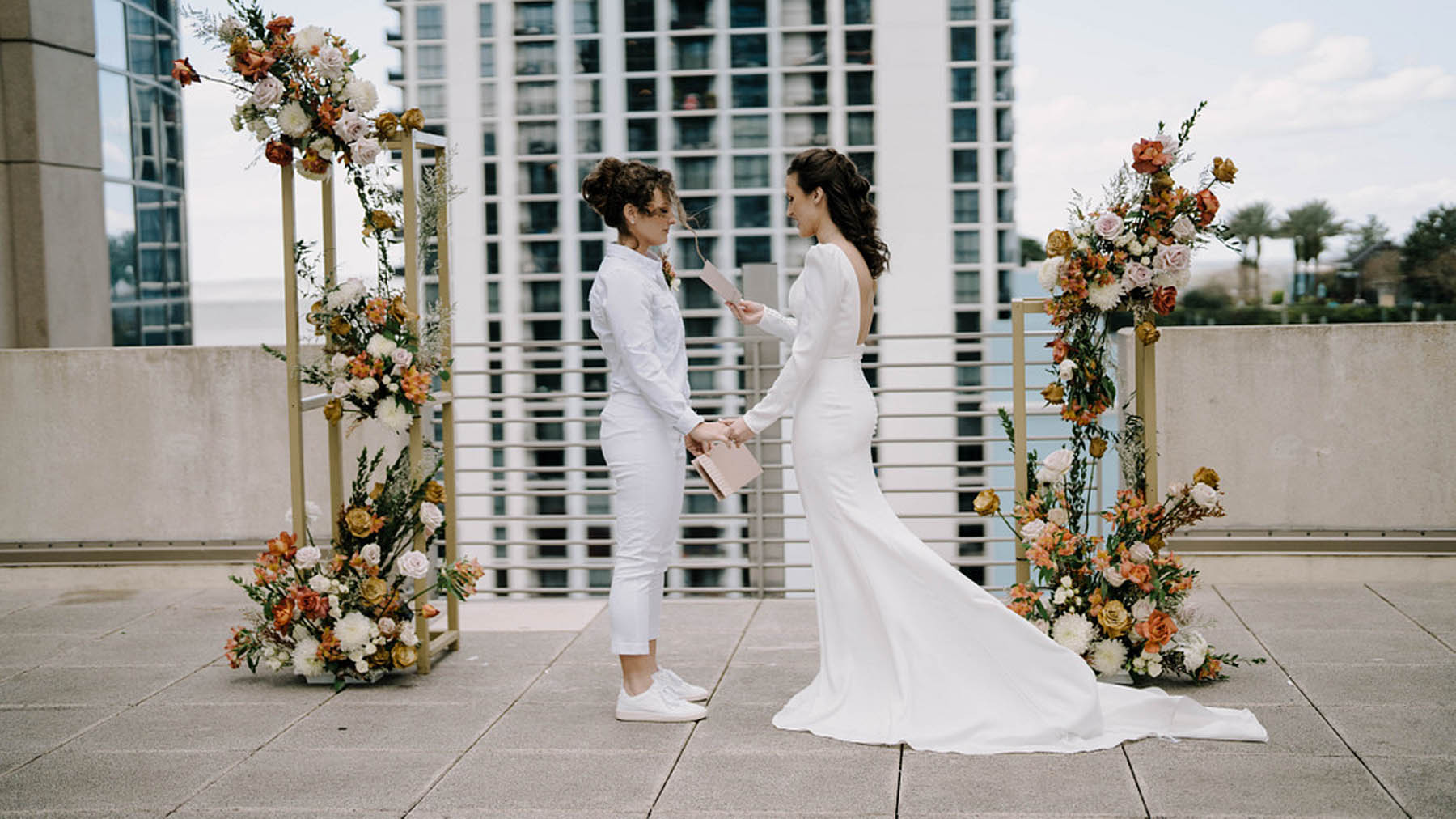 LGBTQ+ wedding inspiration: celebrating queer love with a rooftop