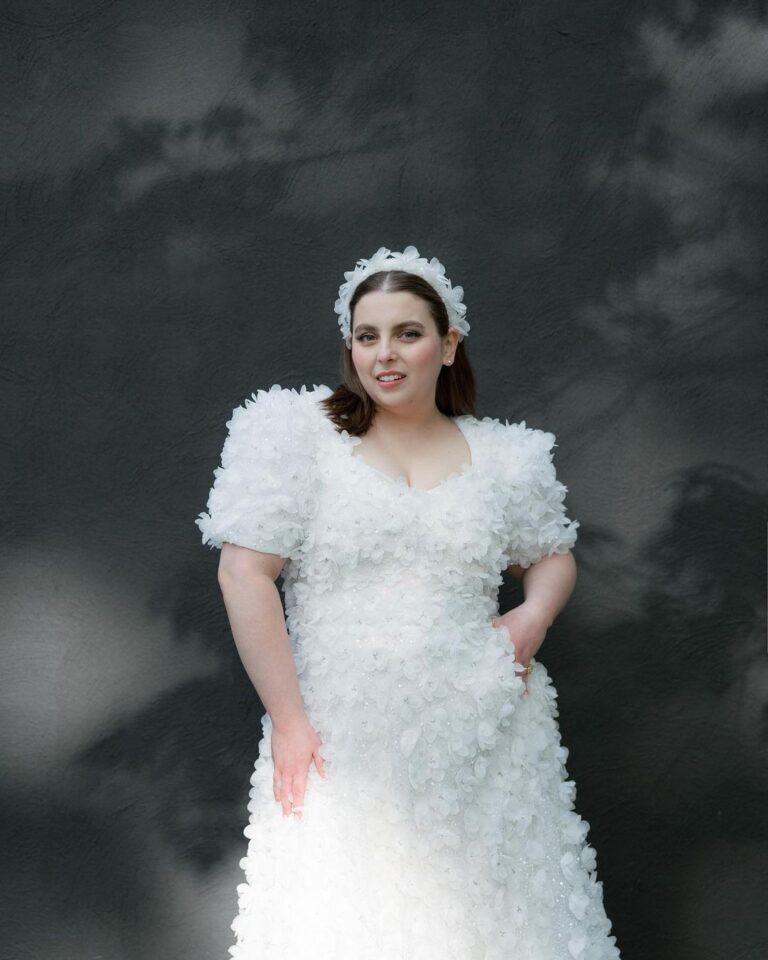 Brides Beanie Feldstein and Bonnie Chance Roberts marry in an outdoor