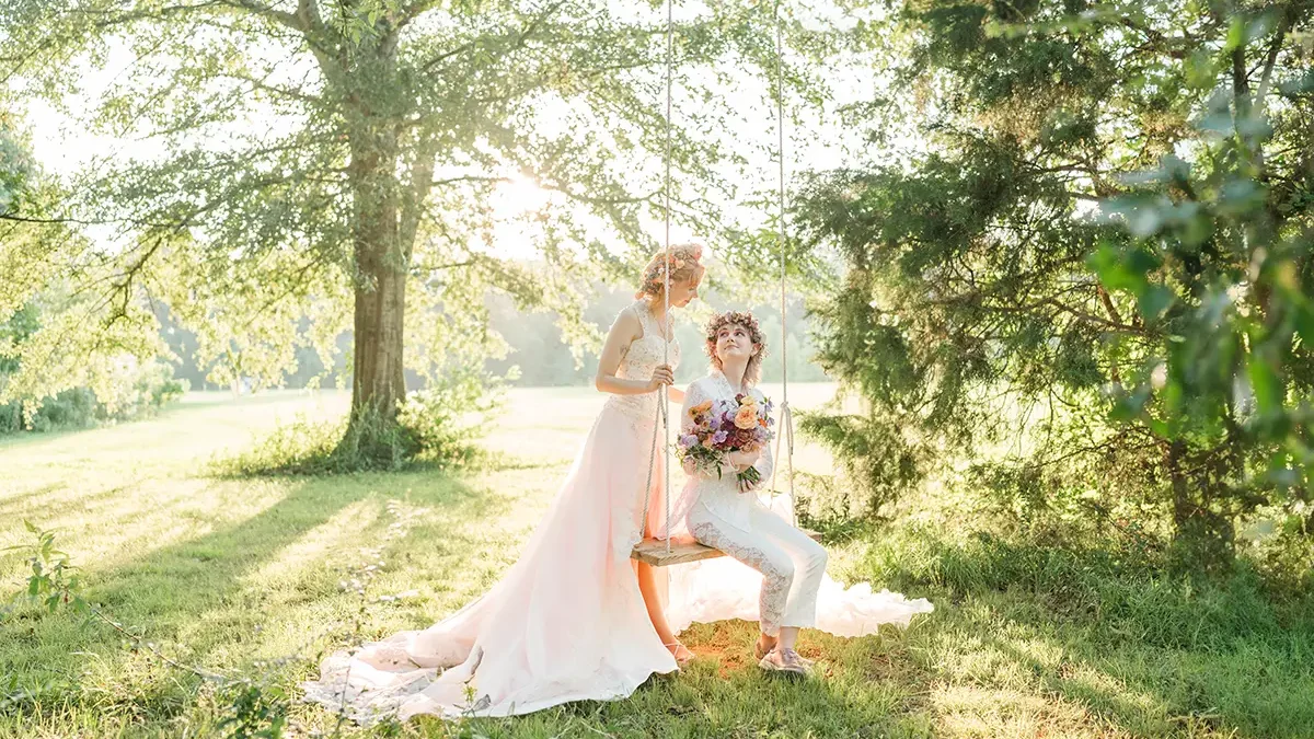 These nonbinary cosplay lovers brought anime to life for their ethereal wedding