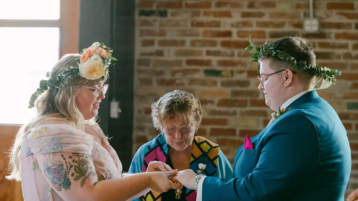 Intentional and intimate lesbian wedding in St. Louis