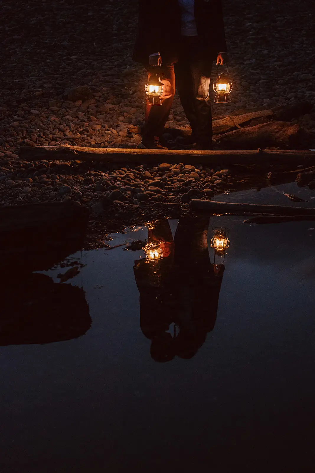 Lanterns by water