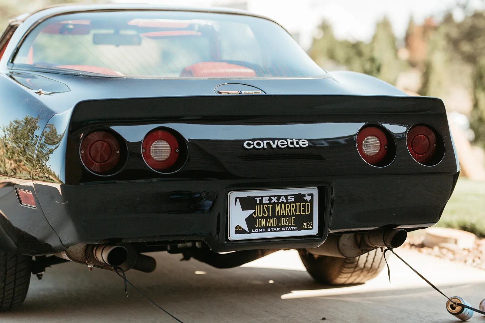 corvette at wedding