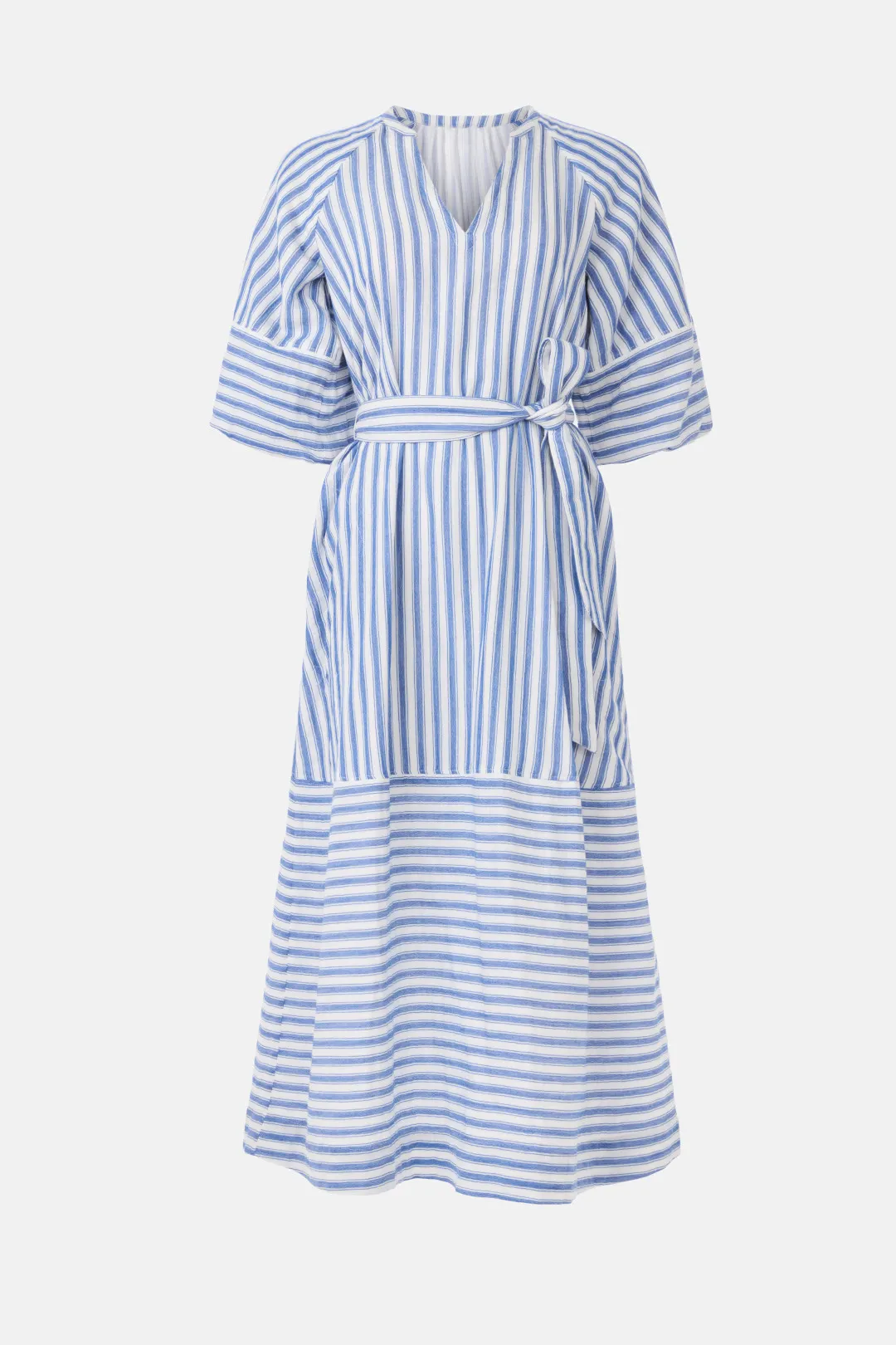 Nic + Zoe double gauze mixed blue and white stripe dress