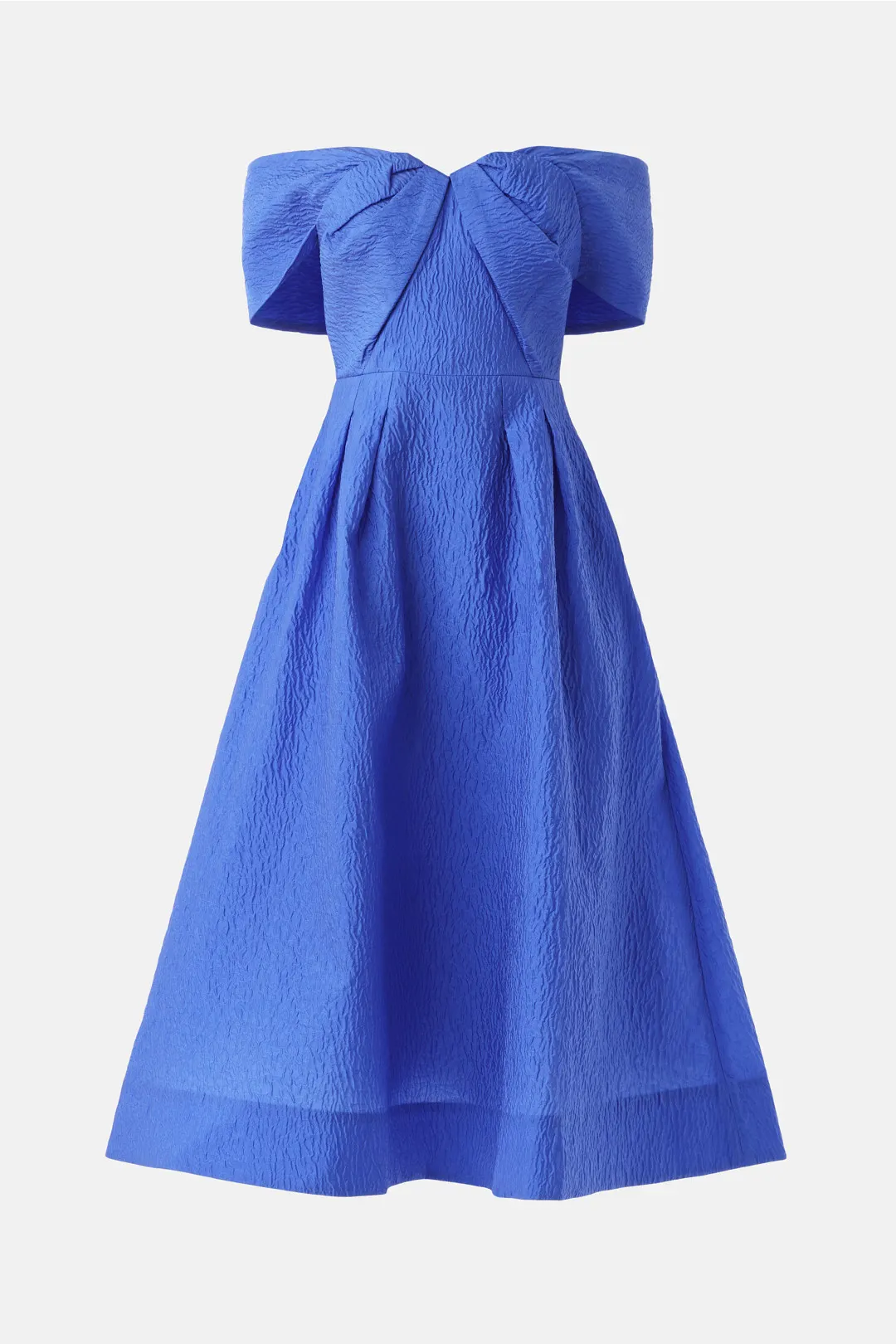 Rebecca Vallance off the shoulder periwinkle blue dress