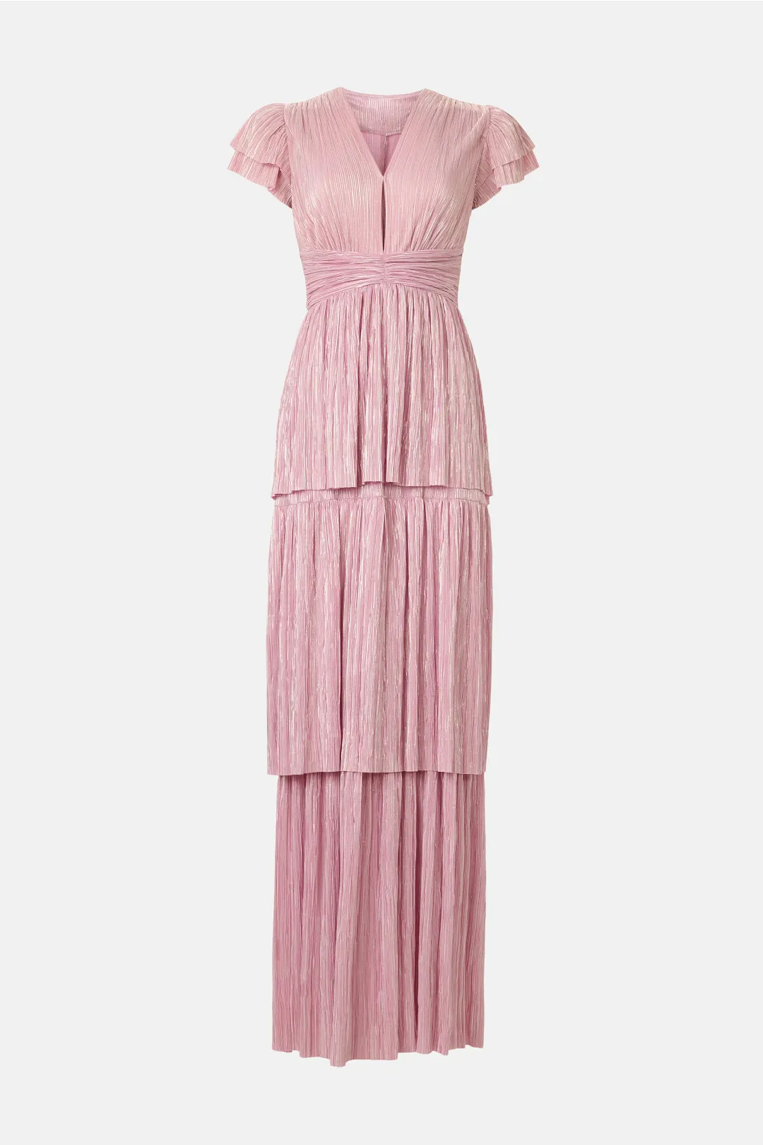 Sabina Musayev Maze metallic pink gown