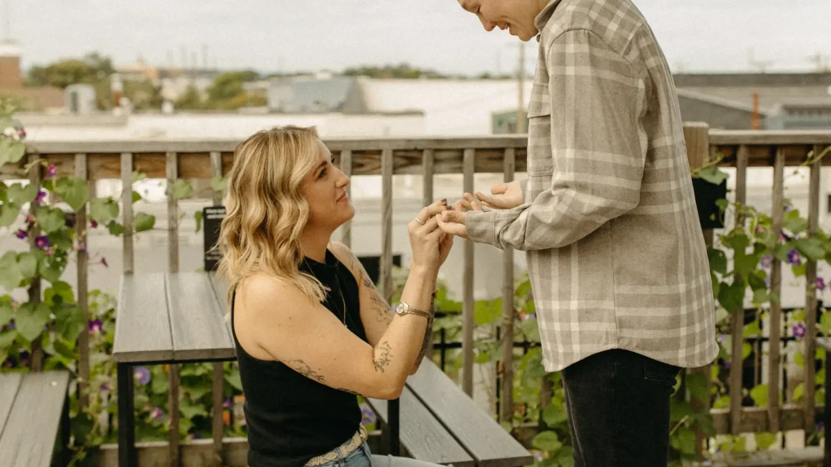 A brewery engagement session at Gravely Brewing Co in Denver, Colorado