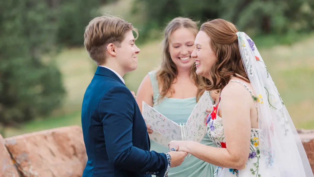 A Colorful Outdoor Wedding at Halfway House in Boulder, Colorado