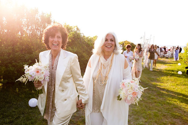 Summer Jewish lesbian Cape Cod wedding