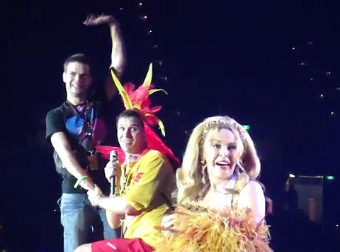 Gay Marriage Proposal at Kylie Minogue Concert