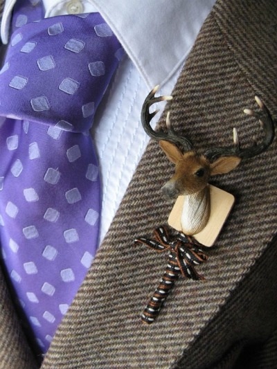 gay-weddings-planning-boutonnieres-taxidermy-bout