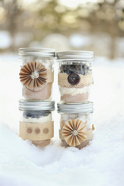 hot cocoa mason jar gay winter wedding favor