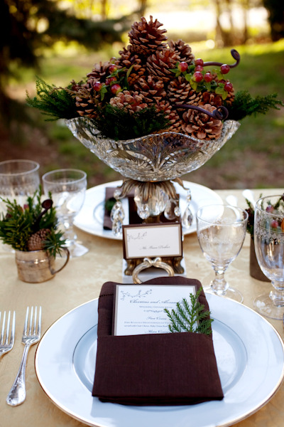 winter-wedding-decor-pinecone-centerpiece